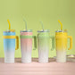 40oz Insulated Stainless Steel Tumbler with Handle and Straw