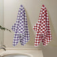 4 Piece Checkered Coral Fleece Towel Set Bath Face Towels