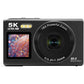 5K HD Dual Screen Digital Camera Point and Shoot Selfie Camera with LED Fill Light