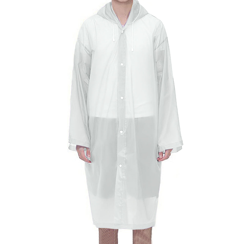 EVA Reusable Unisex Waterproof Hooded Raincoat