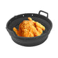 Reusable Foldable Round Silicone Air Fryer Baking Tray with Handles