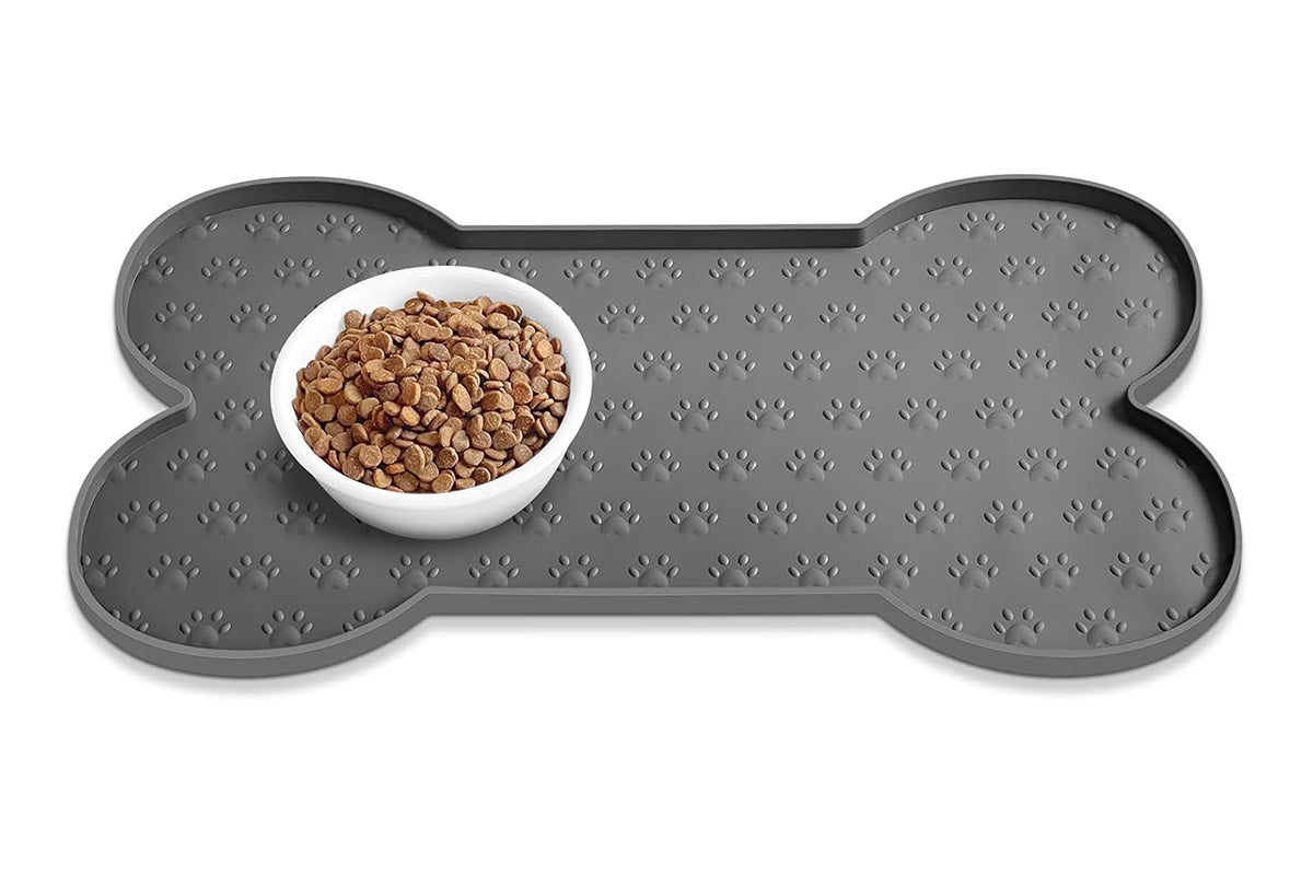 Dog Food Mats for Floors Waterproof Silicone Dog Bowl Mat with Raised Edge