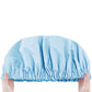 Reusable Water-Resistant Double-Layer Polyester and Satin Shower Cap for Women