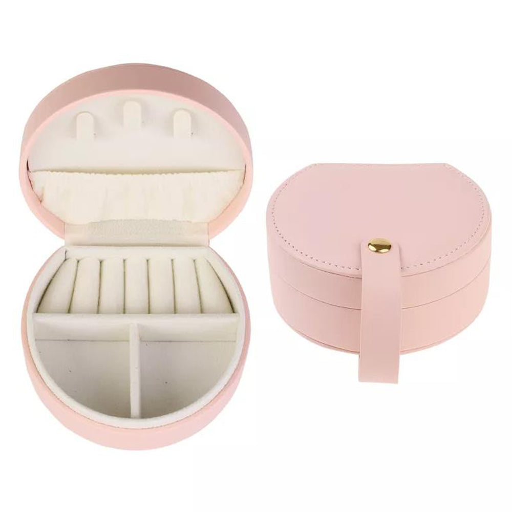 PU Leather Mini Travel Jewelry Storage Box for Earring Necklace