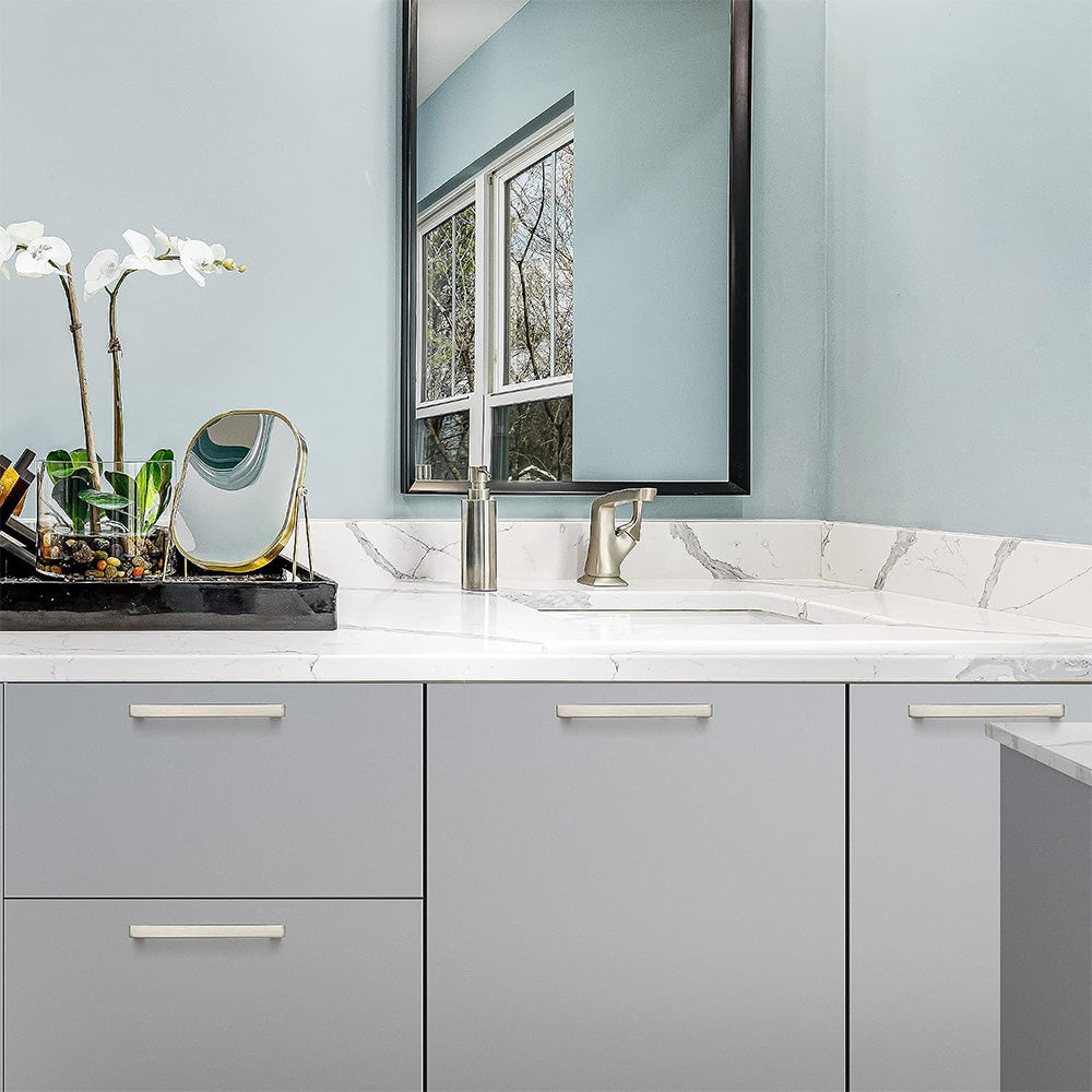 4X 12mm Square Stainless Steel Kitchen Cabinet and Door Handle