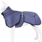 Waterproof Dog Jacket Winter Coat with Buckle and Reflective Strips-Navy