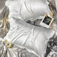2Pcs 48x74cm Satin Pillowcase Solid Color Silk Soft Bedding Pillowcase