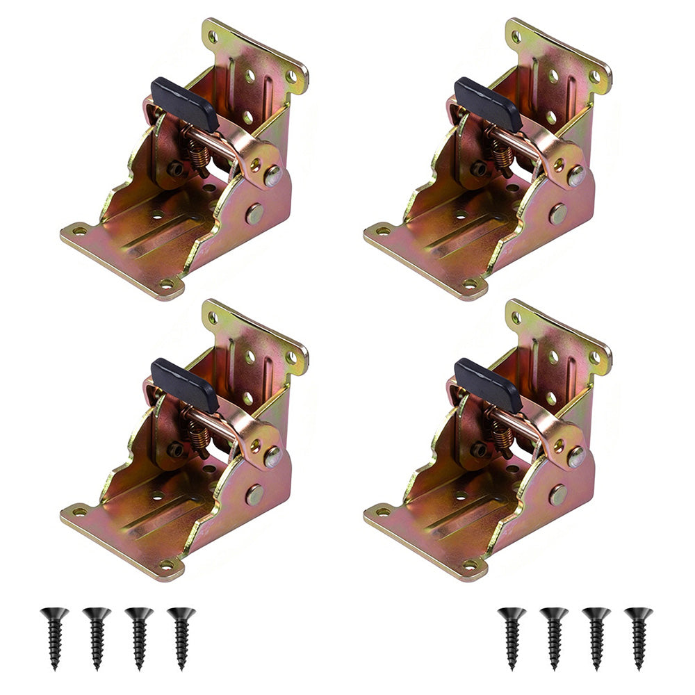 4Pcs 90 Degree Self Locking Folding Hinge for Tables Chairs and Workbenches
