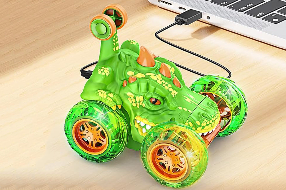 Remote Control Car 360-degree Rotating 4WD RC Stunt Twist Cars LED Lights