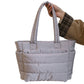 Women Quilted Tote Bag Shoulder Bag Lunch Bag