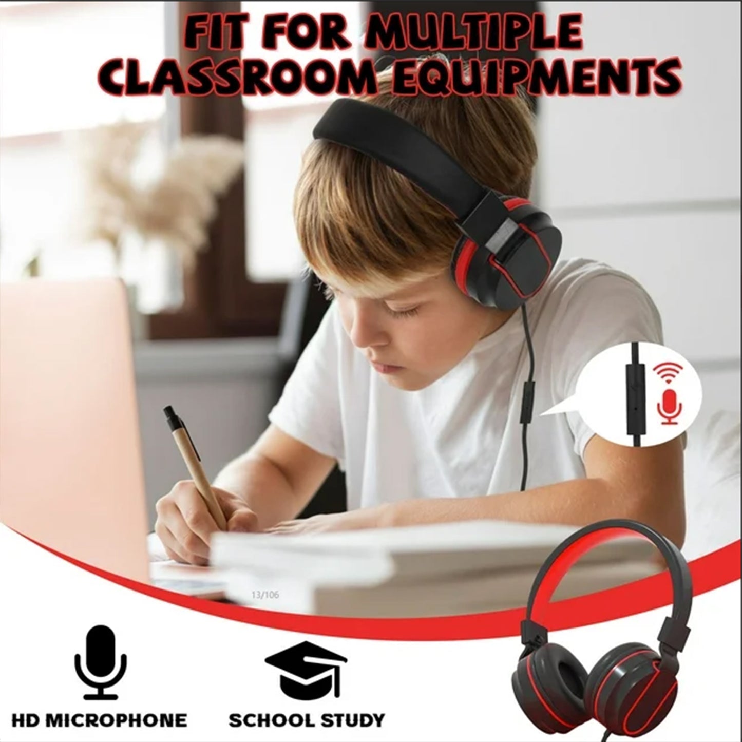 3.5mm Wired Gaming Headset MIC Headphones for PC Mac Laptop Phone