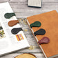 4Pcs Adhesive Leather Bookmark Dual-side Book Page Divider for Bookworm