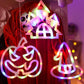 Halloween Window LED Light with Suction Cup Battery Operated-Castle