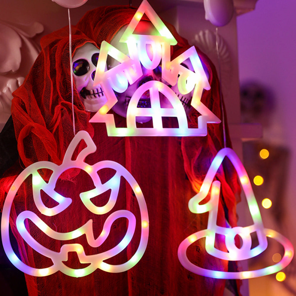 Halloween Window LED Light with Suction Cup Battery Operated-Castle