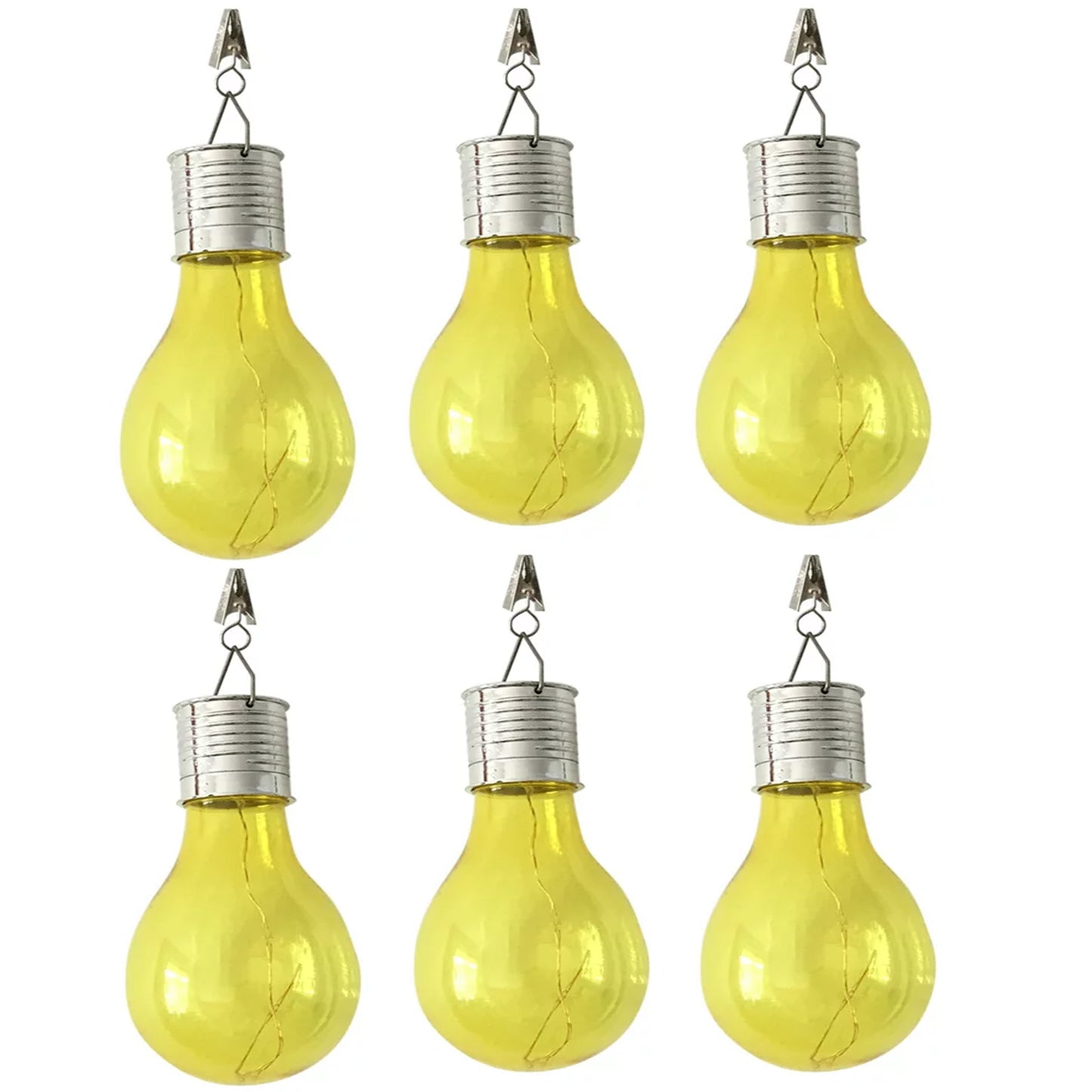 6pcs Outdoor Solar Powered LED Light Bulb Garden Yard Hanging Lamp