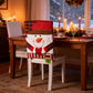 Christmas Chair Covers with Santa Hat for Holiday Dinner Party