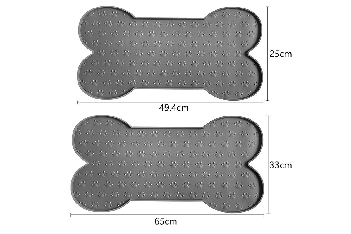 Dog Food Mats for Floors Waterproof Silicone Dog Bowl Mat with Raised Edge