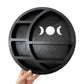 Wooden Shelf Halloween Crystal Display Shelf Decor-Round Moon