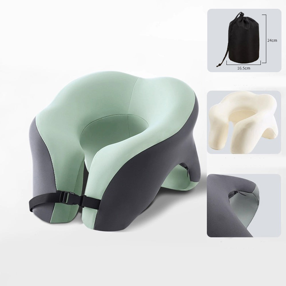 Travel Memory Foam U-Shaped Neck Support Headrest Pillow