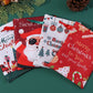 10Pcs 40x30cm Christmas Drawstring Bags Christmas Sack Holiday Wrapping Sacks