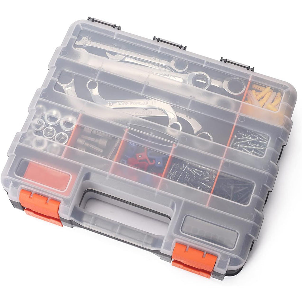 34 Grid Double Sided Tool Organizer Box for Screws Nuts and Small Parts