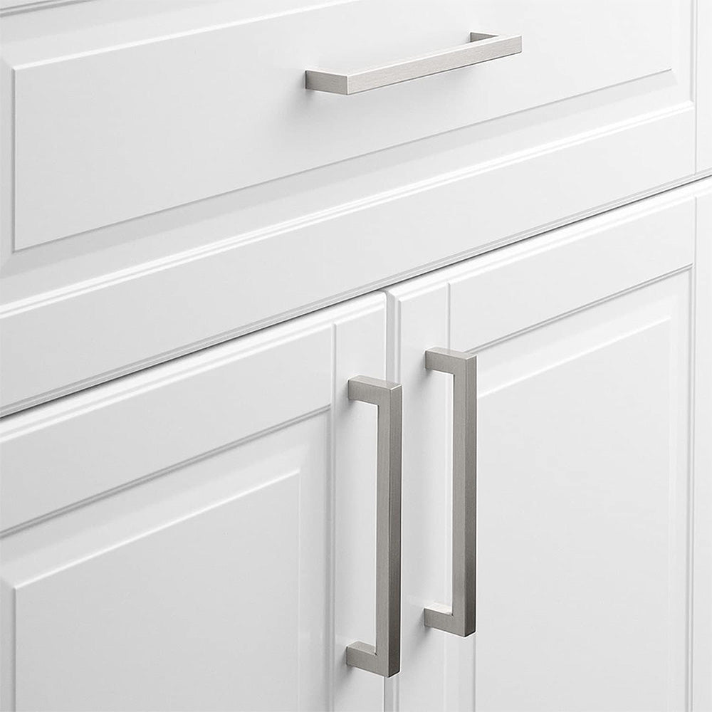 2X 12mm Square Stainless Steel Kitchen Cabinet and Door Handle