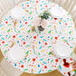 Waterproof Wipeable Elastic Edge Round PVC Print Tablecloth for Kitchen