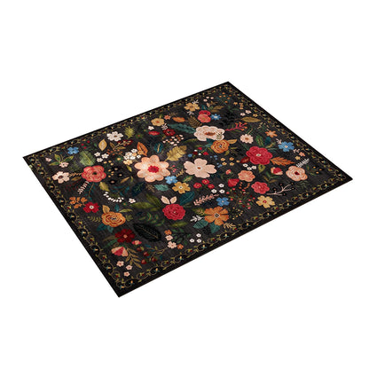 Washable Boho Floral Small Area Rug Indoor Entrance Door Mat