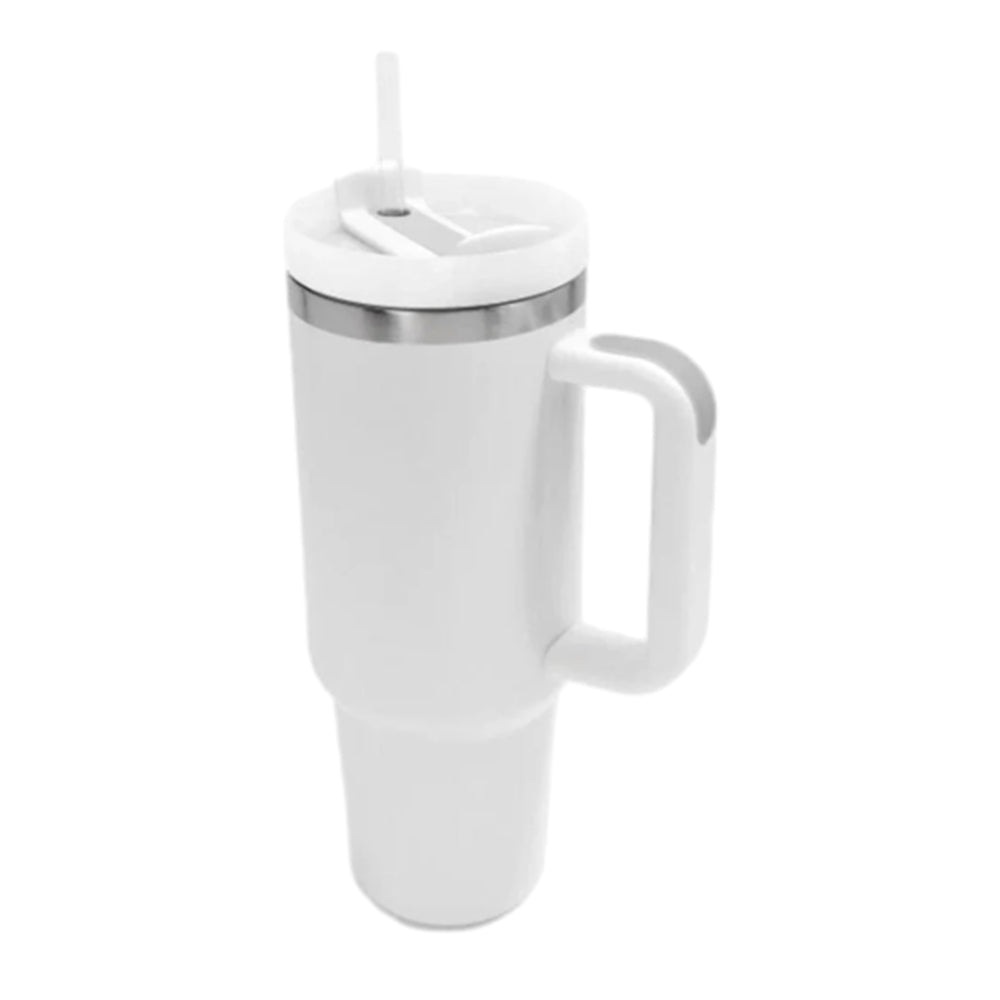 1200ML Stainless Steel Vacuum Insulated Tumbler with Straw and Lid Handle Mug
