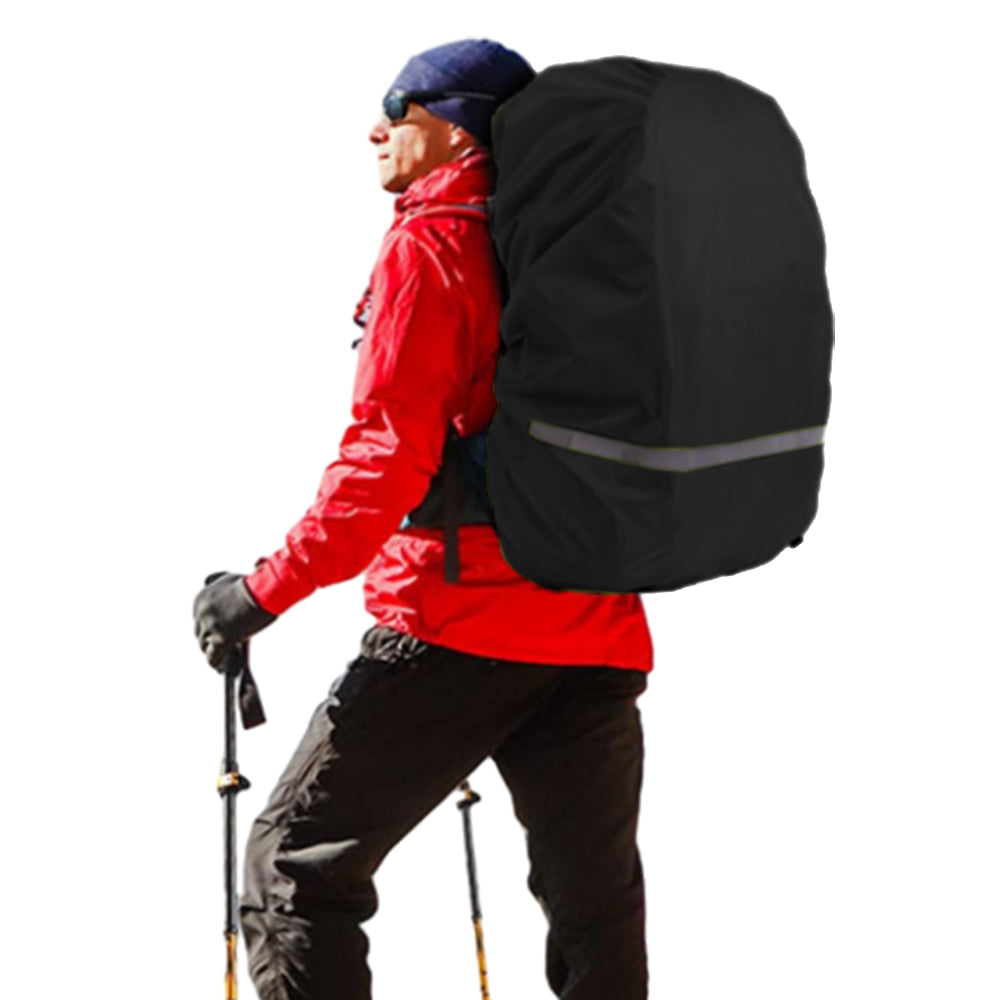 2Pcs Water-Resistant Outdoor Backpack Rain Cover with Reflective Strip