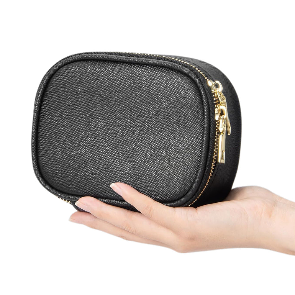 Small Makeup Bag Travel Case with Mirror and Adjustable Light