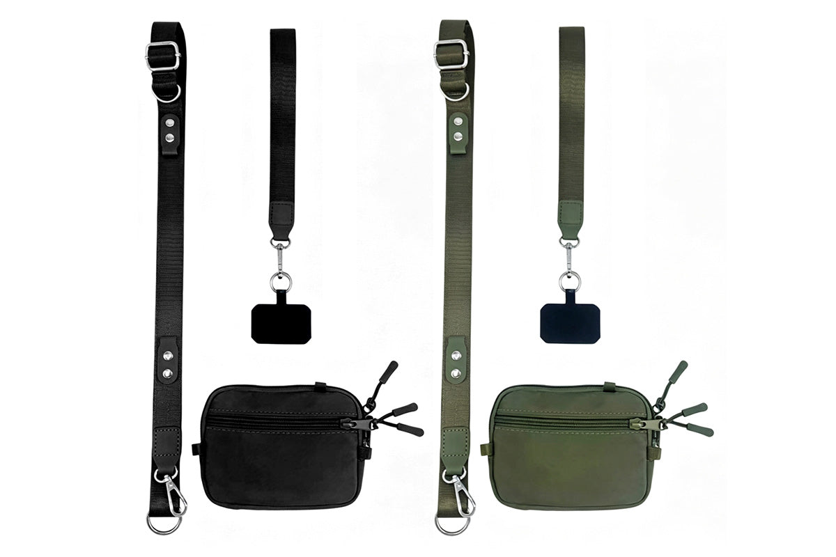 2-in-1 Phone Crossbody Strap Clear Window Card Wallet Pouch Travel Adjustable Shoulder Strap Bag