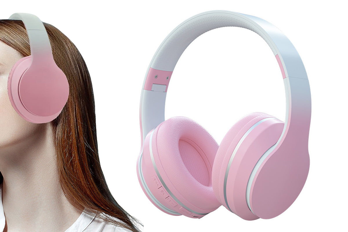 Foldable Wireless Headphones Over Ear Bluetooth Headset with Mic