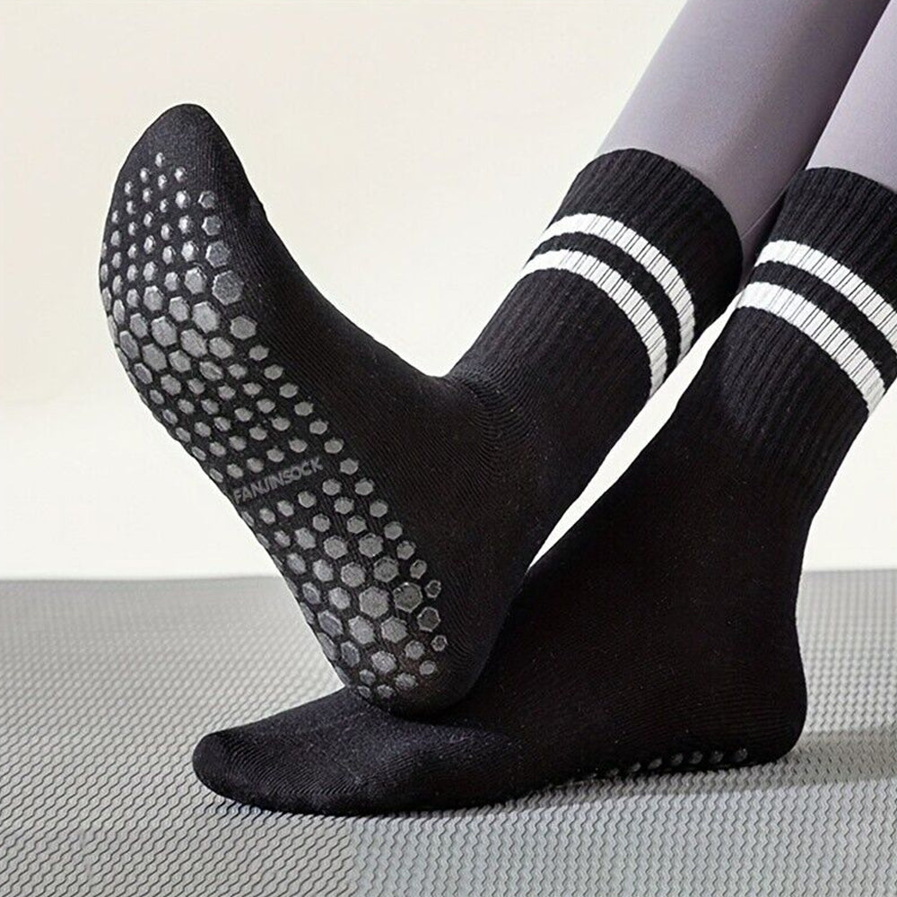 6 Pairs Non-Slip Yoga Cushioned Socks