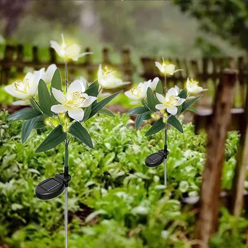 2Pcs 7 Head Solar Orchid Lamp
