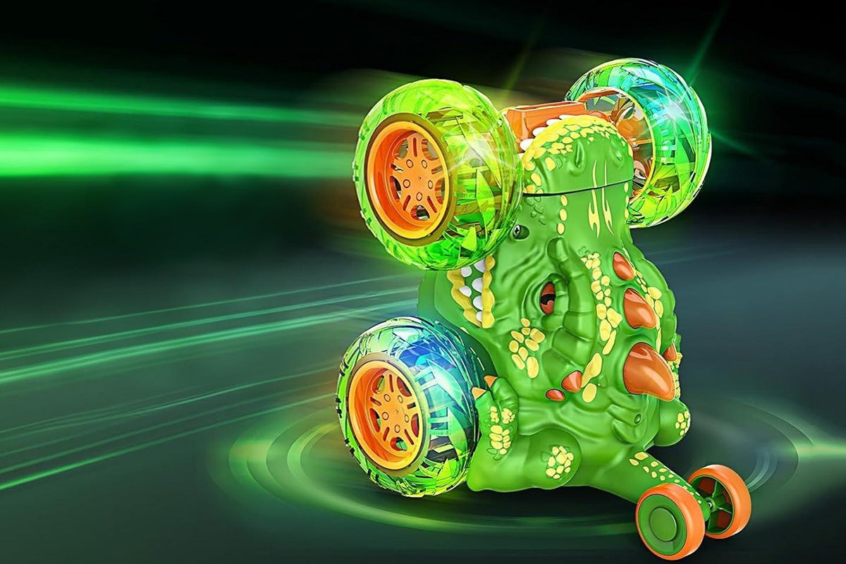 Remote Control Car 360-degree Rotating 4WD RC Stunt Twist Cars LED Lights