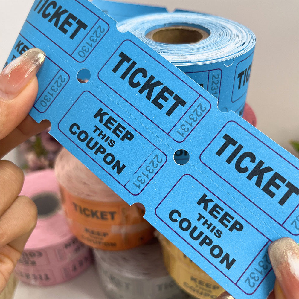 1000Pcs Raffle Tickets Ticket for Events Entry Class Reward Fundraiser Prizes
