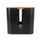 Bamboo Lid Cable Management Storage Box for Home and Office