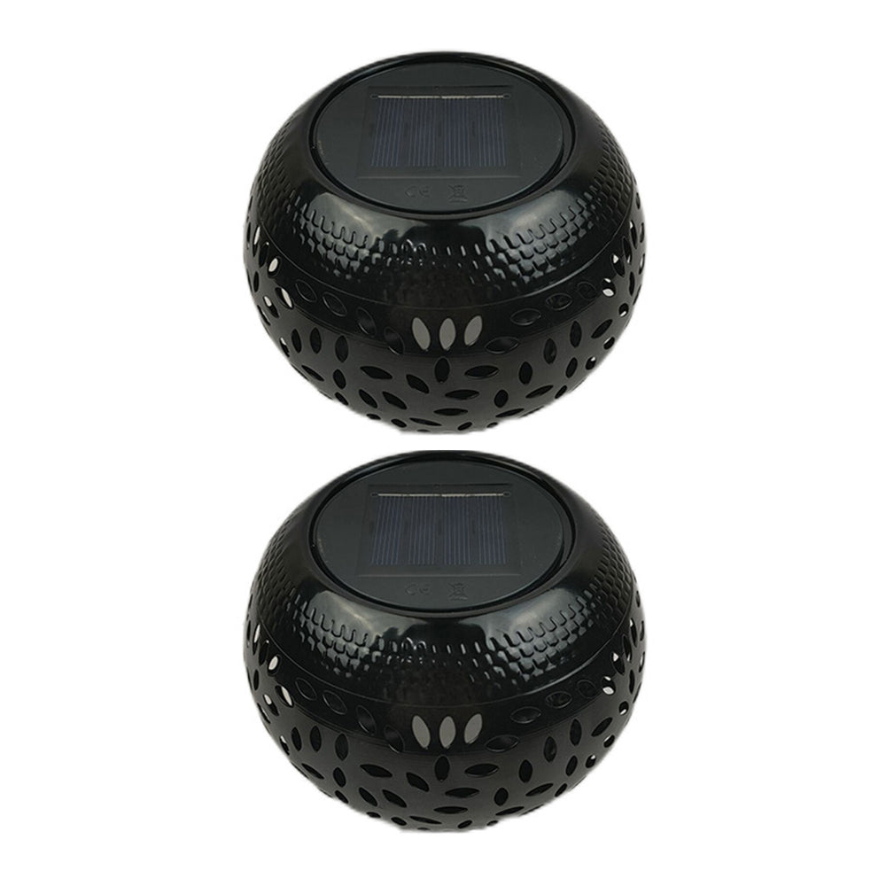 2Pcs Hollowed Shadow Outdoor Solar Lamp