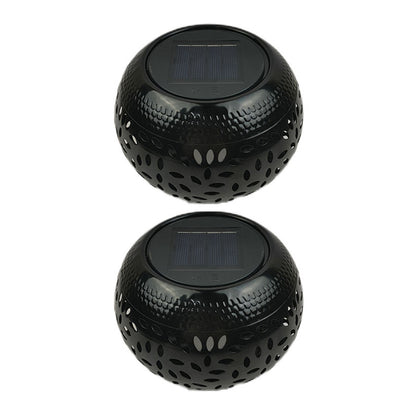 2Pcs Hollowed Shadow Outdoor Solar Lamp