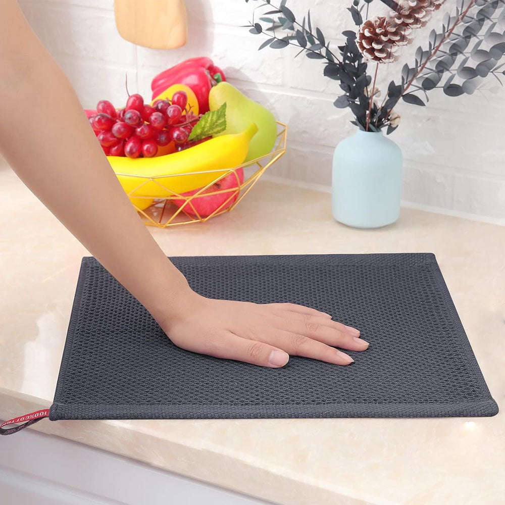 12Pcs Cotton Waffle Weave Kitchen Dish Cloths Ultra Soft Absorbent Dish Towels