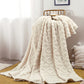 2Pcs Soft Warm Reversible Faux Long Plush Blanket