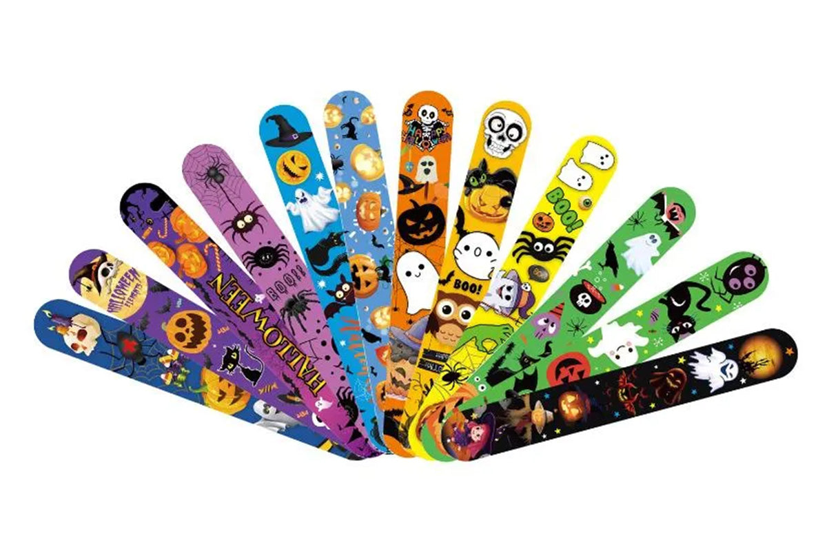 100Pcs Slap Bracelets Party Bracelet Gifts Birthday Decorations for School Holiday