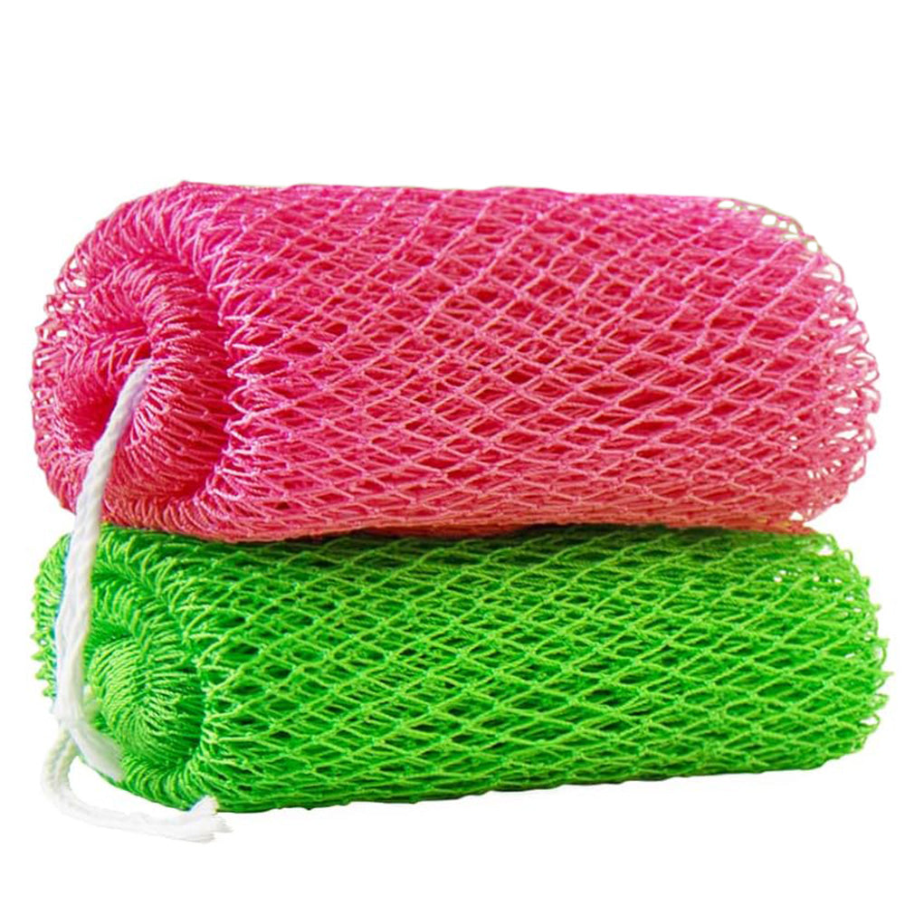2PCS African Net Sponge Body Scrubber for Exfoliating and Bathing