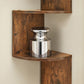 5 Tier Large Zigzag Corner Wall Mounted DVD CD Storage Display Shelf