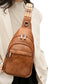 2Pcs PU Leather Sling Belt Chest Bag