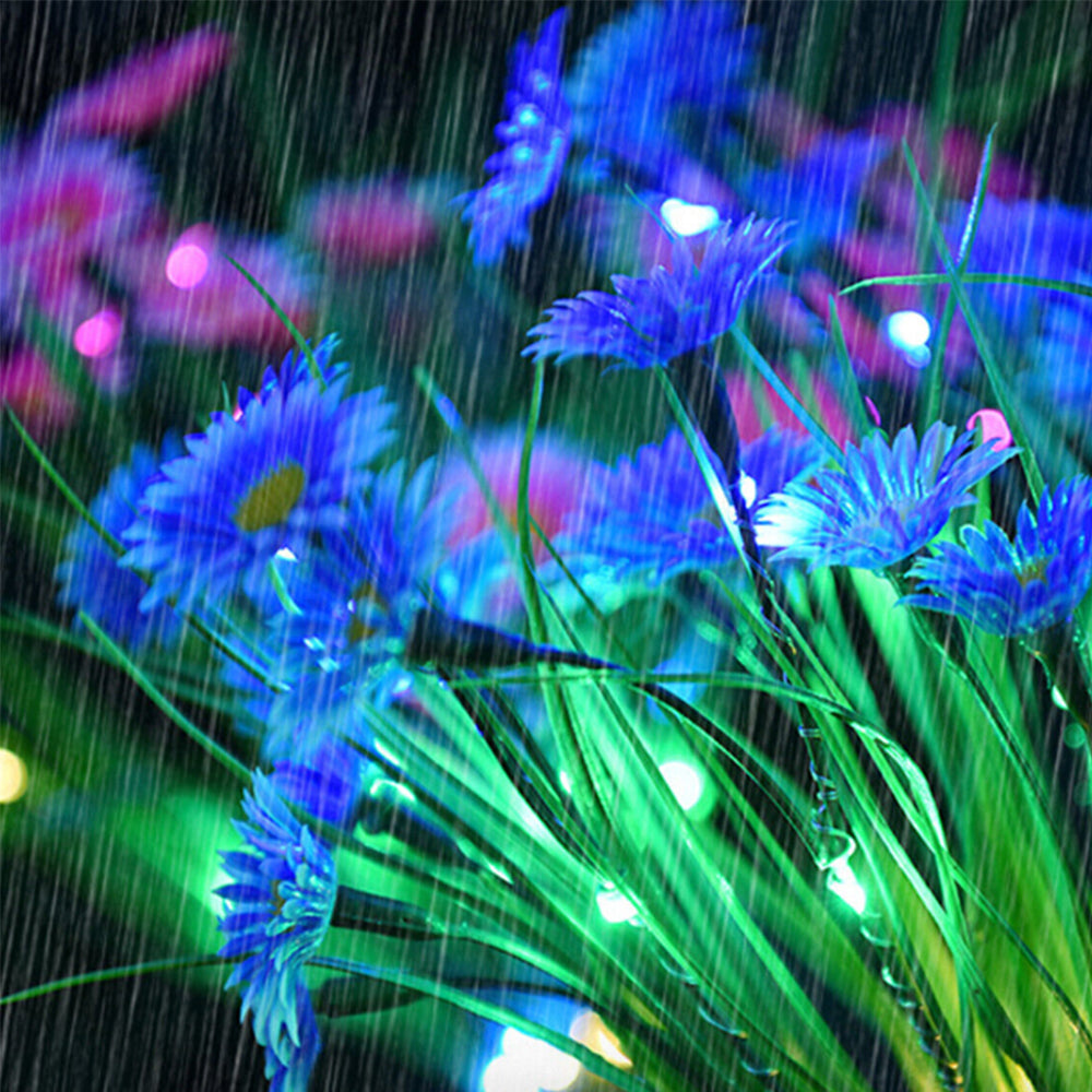 2Pcs Solar Garden Flowers Stake Light