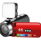 4K Video Camera Camcorder 64MP Vlogging Camera With 28X Digital Zoom for YouTube