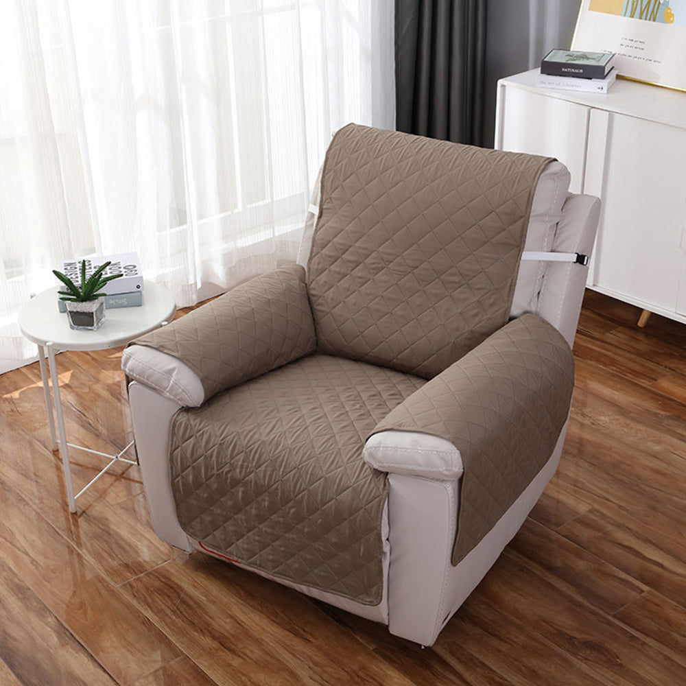 Recliner Chair Slipcover Water Resistant Couch Cover Furniture Protector with Elastic Straps