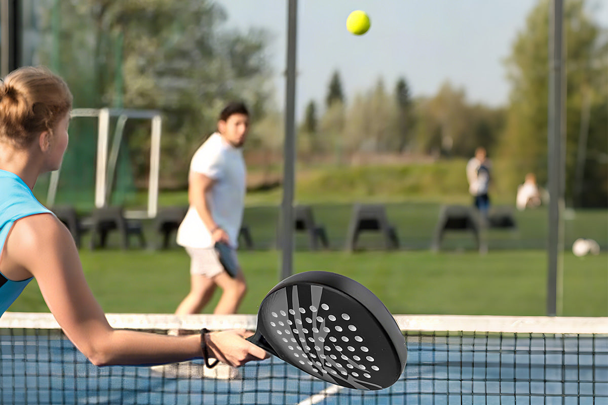 Carbon Fiber Paddle Tennis Racket with EVA Core and Carry Bag for Beach or Court
